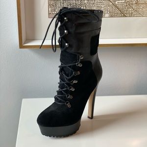 Bebe Black Platforms Boots